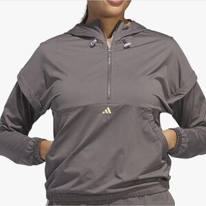 Adidas Women’s Ultimate 365 TWIST KNIT Hoodie Charcoal-SS-24,Sz S